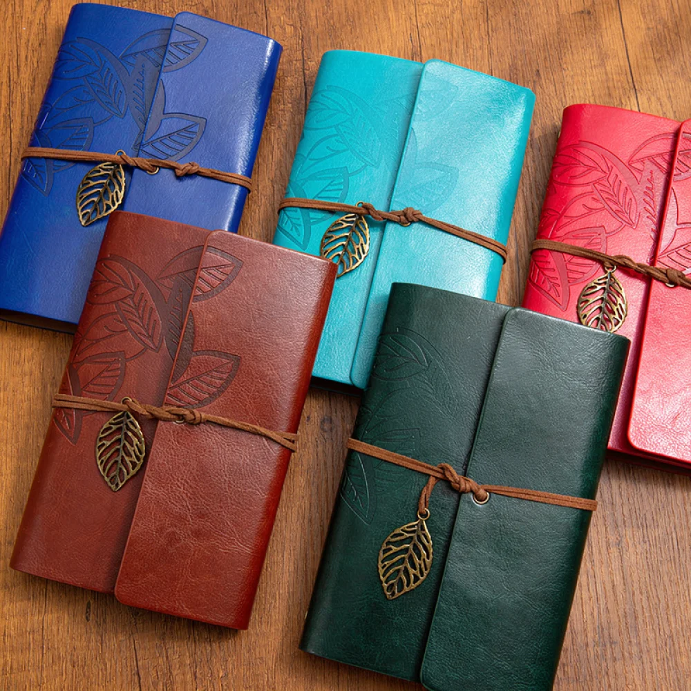 A6 Vintage Loose Leaf Notebook Aesthetic Journal Diary With Strap Portable Organizer For Creative Writing Study Office Supplies