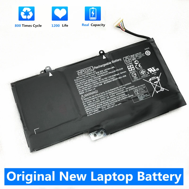Enenuine Battery 003battery Battery Bateria para Aviaviaviavilion 3360 130010x Tpn-q146 Tpn-q147 Tpn-q148 760944421 03 03 ew ew ew ew ew ew ew