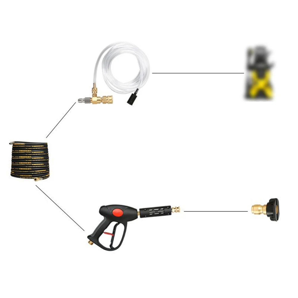 Tubo flessibile a sifone accoppiatore Tubo da 10 piedi 2GPM 3/8\\\" 3/8\\\\\\\" Acqua calda e fredda Pratico idropulitrici Connettore rapido