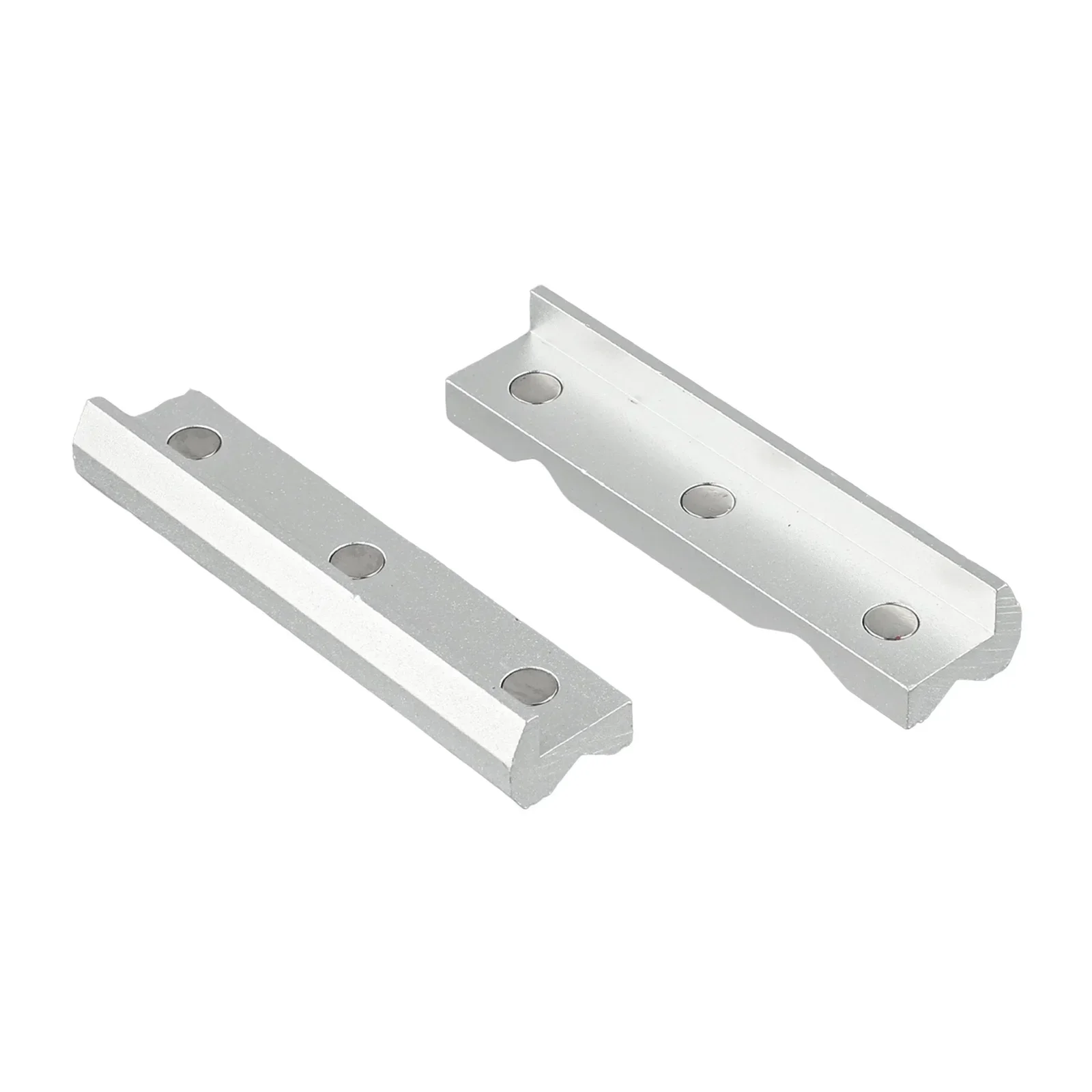 1 Pair CNC Milling Steel Vise Hard Jaw Fixture V-Type Jaw Aluminum Alloy 4