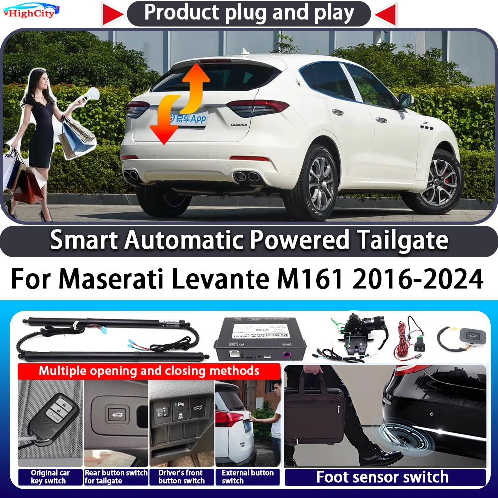 

For Maserati Levante M161 2016-2024 Smart Automatic Powered Tailgate Key Control Trunk Lift Close Kit Electric Power Tailgate