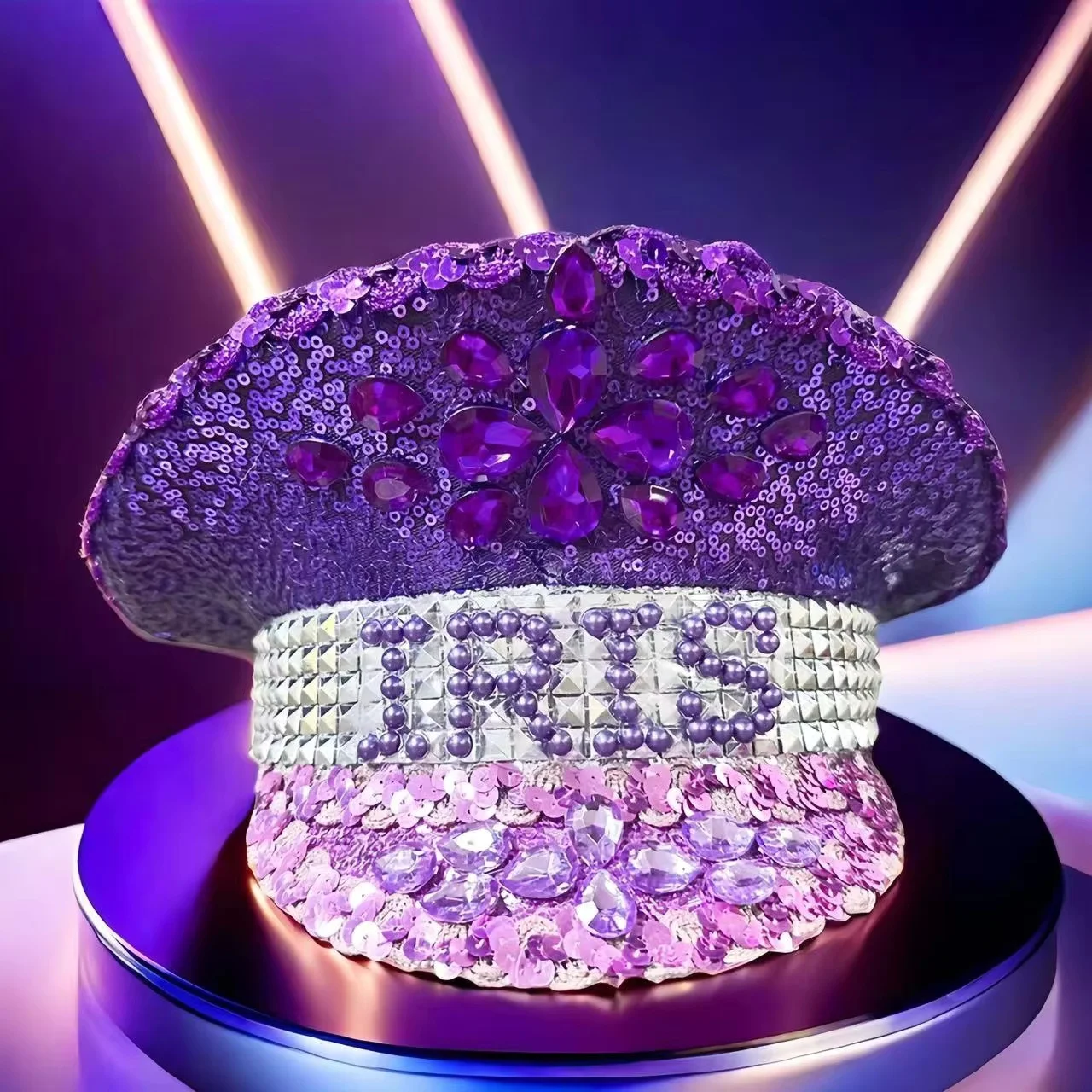 HongLuan – chapeau de Costume d'halloween, chapeaux de capitaine en strass pour femme de Festival Burning Man, accessoires féminins de Cosplay