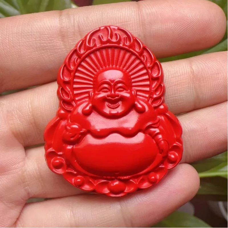 Exquisite High-Content Emperor Sandstone Double-Sided Big Belly Maitreya Buddha for Safety Pendant Intern