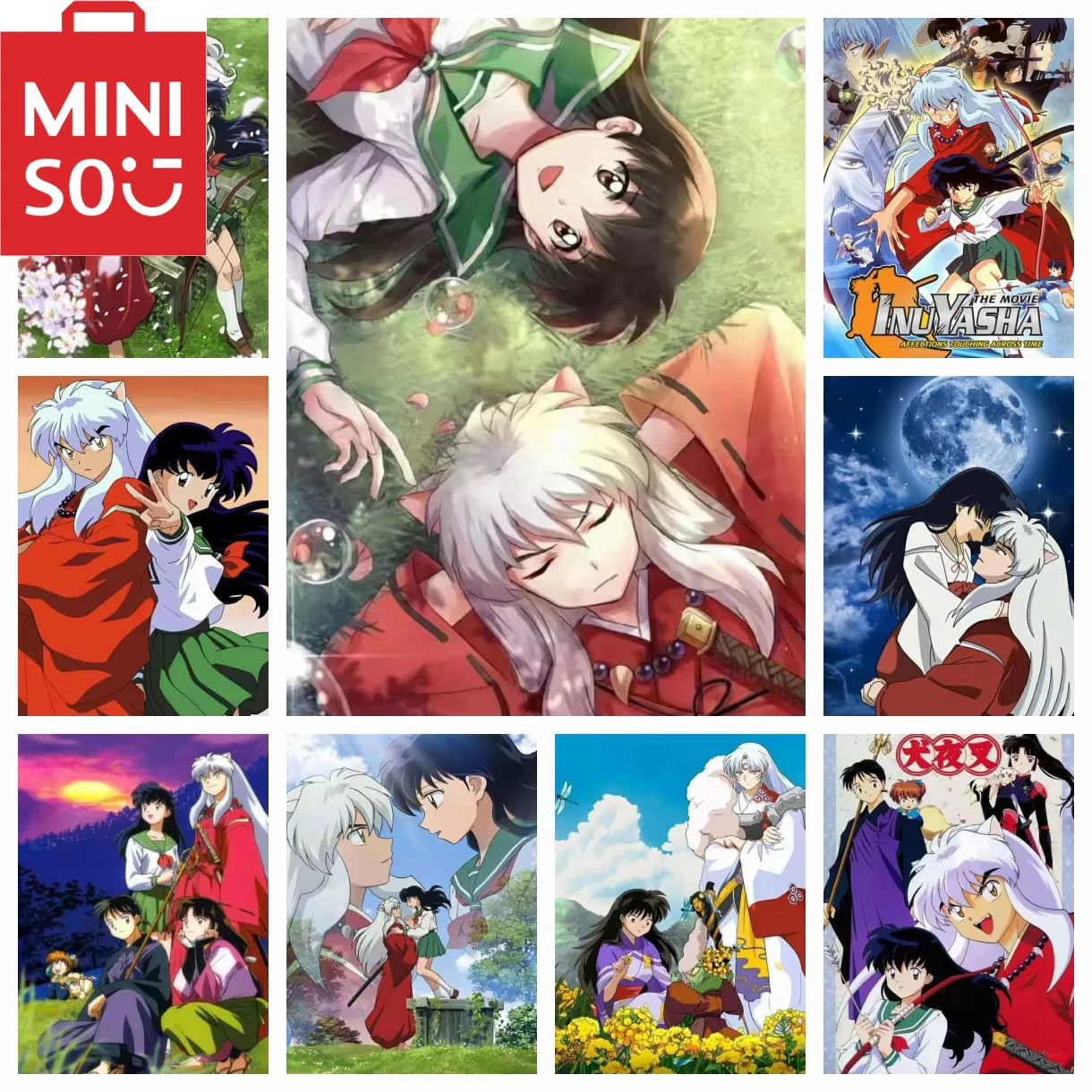 

MINISO картина маслом по номерам аниме Inuyasha украшение дома живопись стены спальня декор комнаты подарок рамки