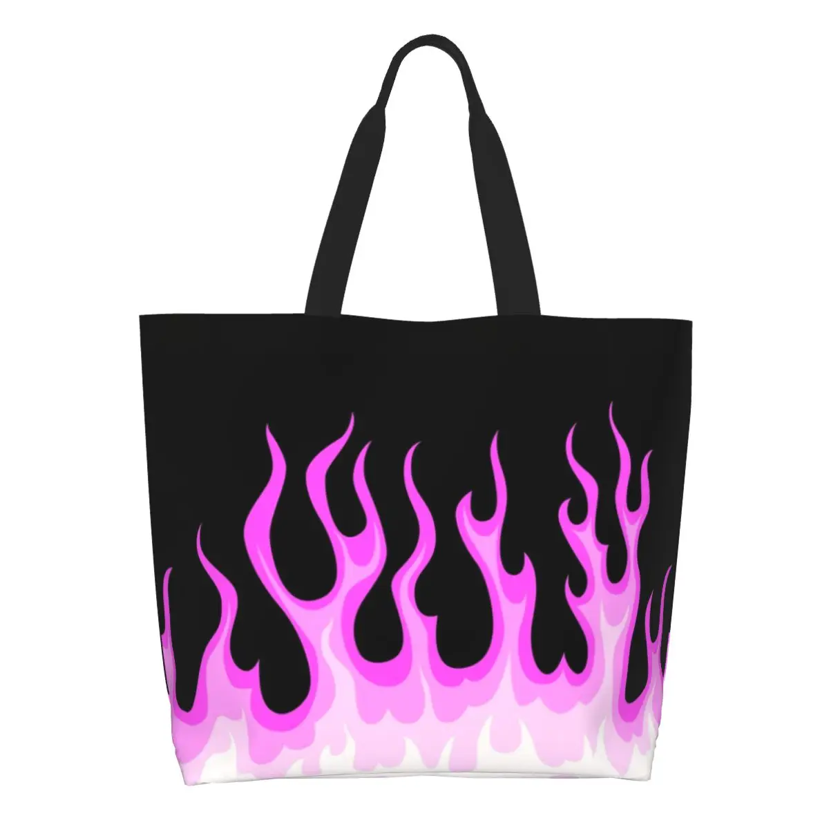 personalizado-rosa-quente-fogo-corrida-chamas-saco-de-compras-de-compras-impressao-lona-shopper-tote-bolsa-de-ombro-grande-capacidade-lavavel-bolsa