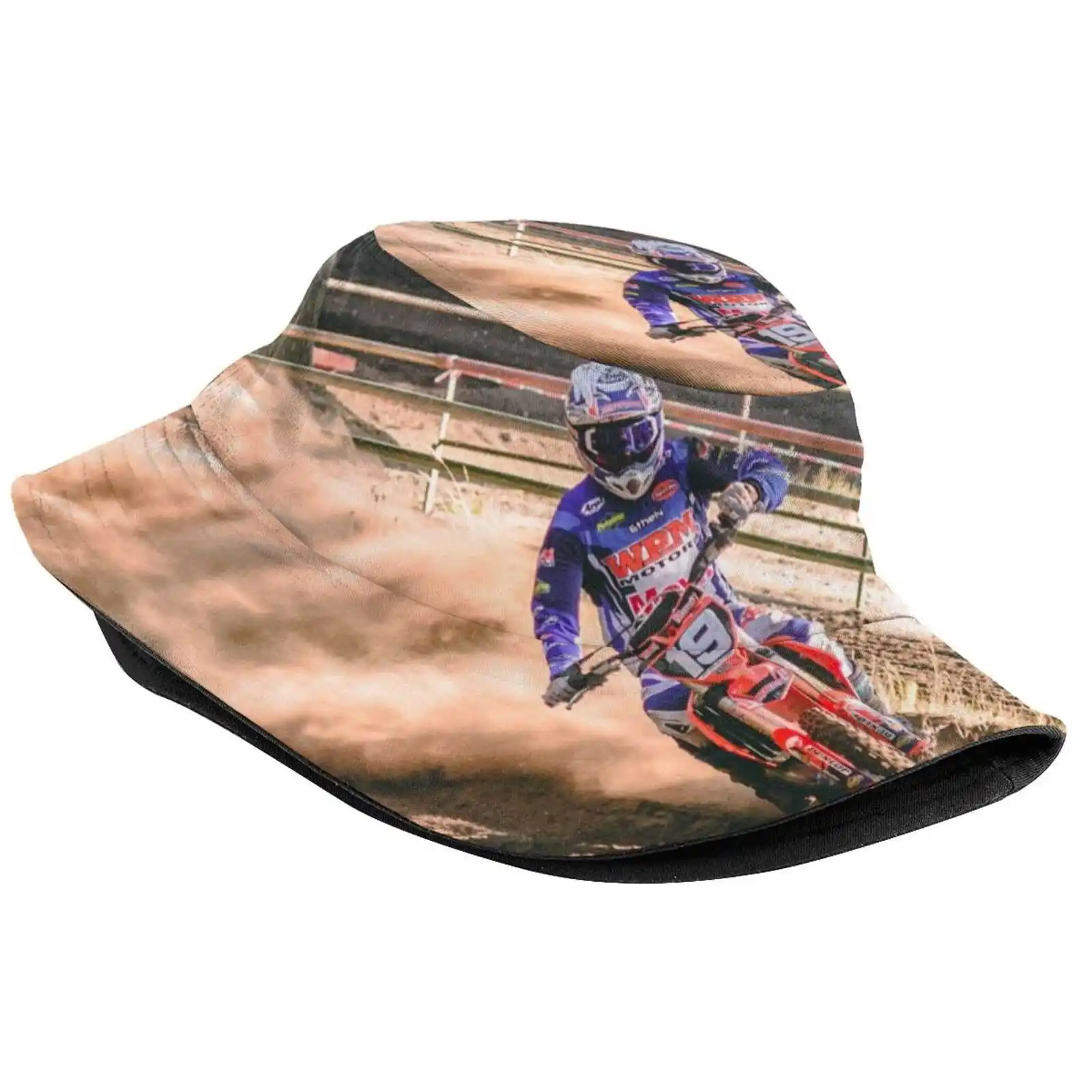 Berm Busting Banshee! Red Motocross Mania Sun Cap Fisherman Hat Bucket Hats Motocross Tim Tales Tim Thompson Ttombel