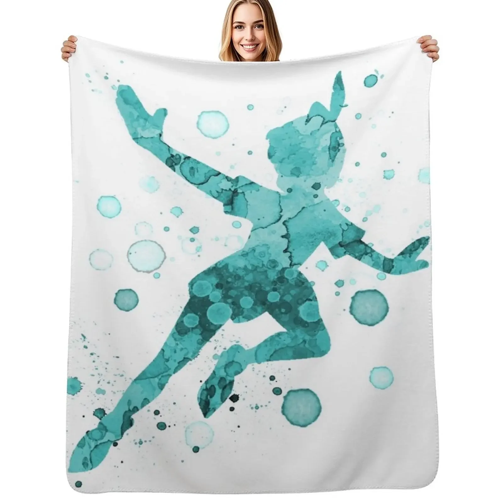 

Watercolor Peter Pan Throw Blanket Fashion Sofas Blankets For Baby bed plaid Blanket