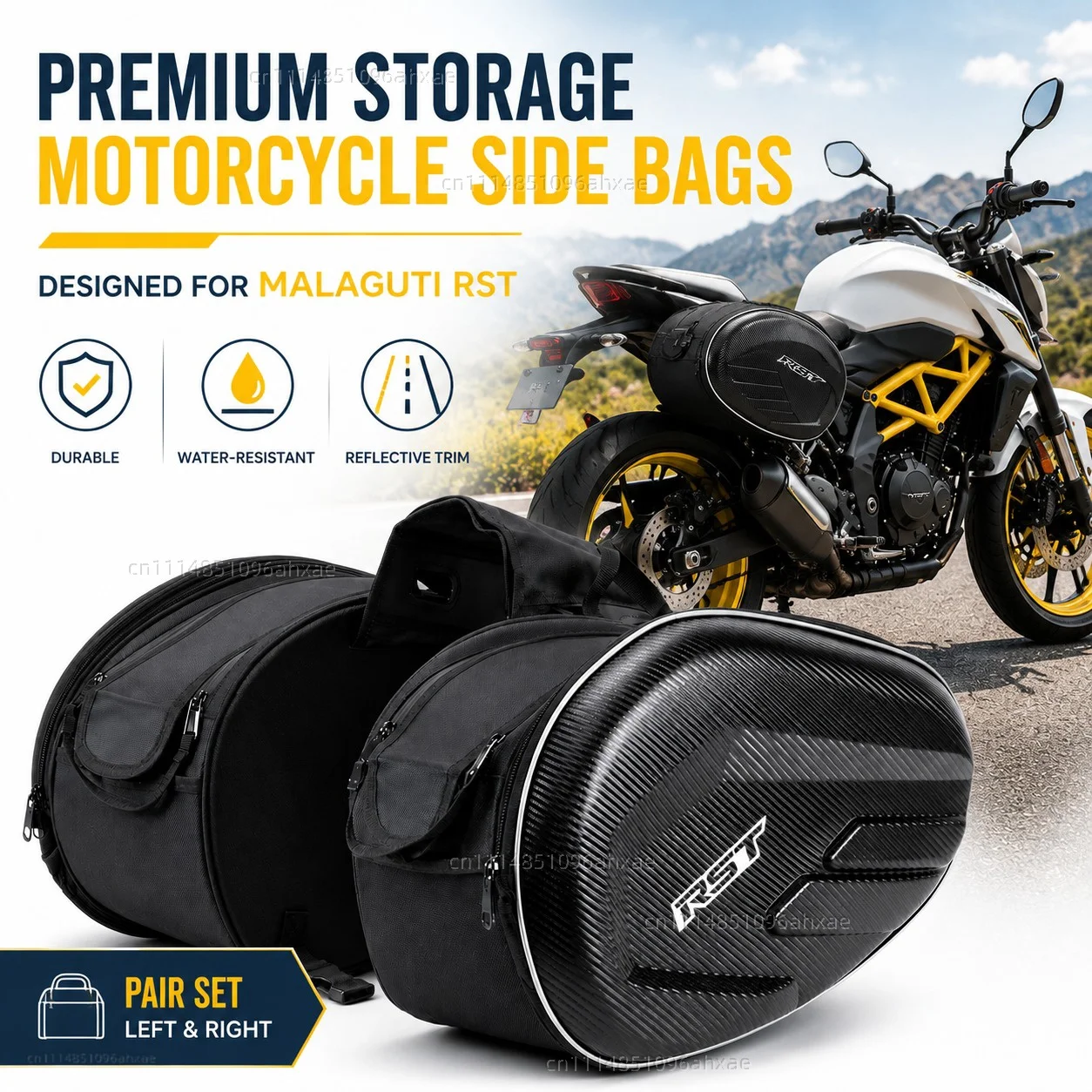 

For Malaguti RST 2023-2024 2PCS Motorcycle Pannier Bags Luggage Saddle Bags Side Storage Fork Travel Pouch Box Motorcycle Side