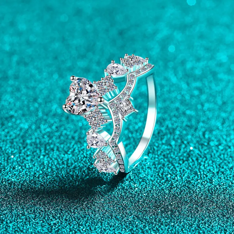 

100% S925 Sterling Silver Round Men and Women Shining Luxury Wedding Rings Simple Exquisite Jewelry Couple Rings Gifts