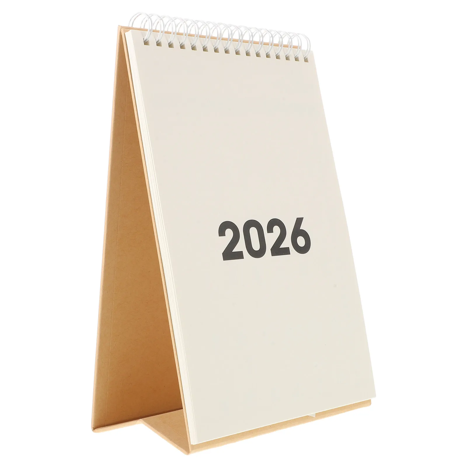 

1Set Elegant Small Desk Calendar 2025-2026 18 Month Vertical Standing Tabletop Calendar for Daily Planning Smooth Writing No