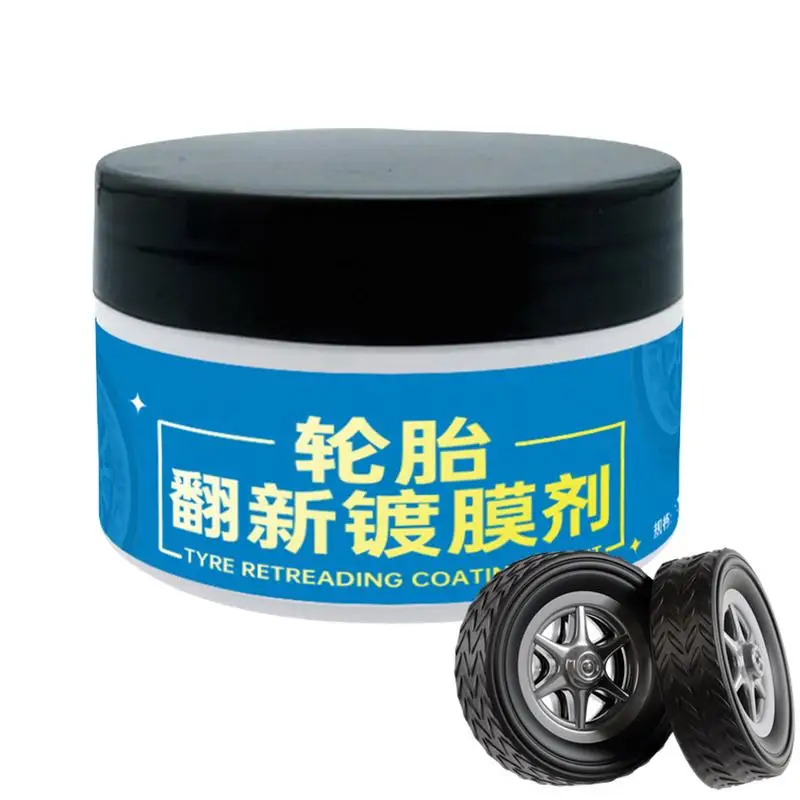 Wheel Shine For Car Tires Car Tire Retreading Cleaning Wax Car Tire Refurbishment Brightener Coating Wax 100g Tire Restorer For