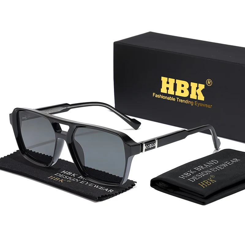 HBK Double Beam DesignBrille Big Square CP+PCFrame Style Vintage RetroDecoration Brillen für Geschenke Foto RequisitenBrille – Detail 5