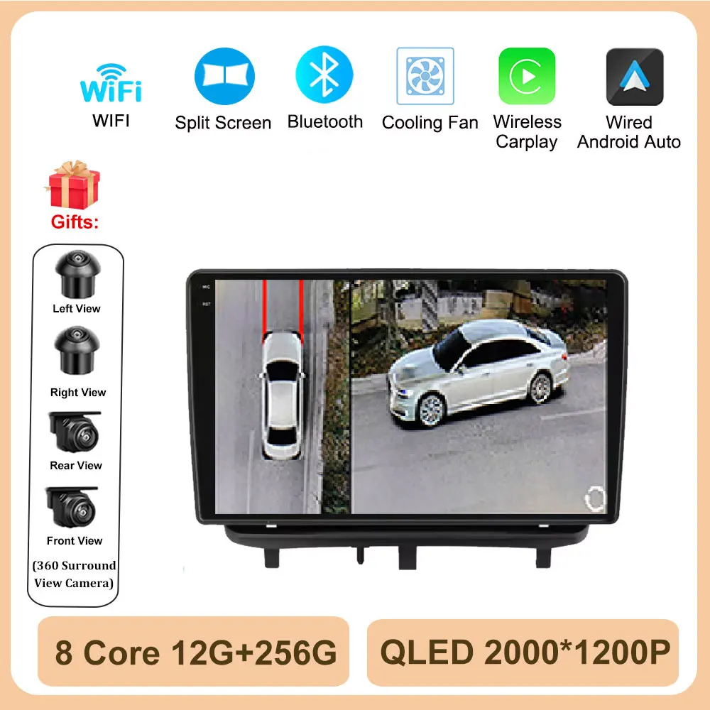 4G Autoradio voor Opel Corsa D 2007-2012 Multimedia Video Player Android 14 Draadloze Carplay Qled Scherm DSP Stereo GPS Navi