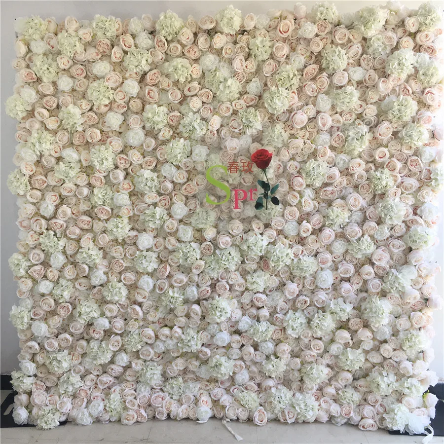 SPR 3D Design silk cloth back wall for baby show birthday Ceiling  Rose Hydrangea Artificial Flower Decoration Wedding Backdrop