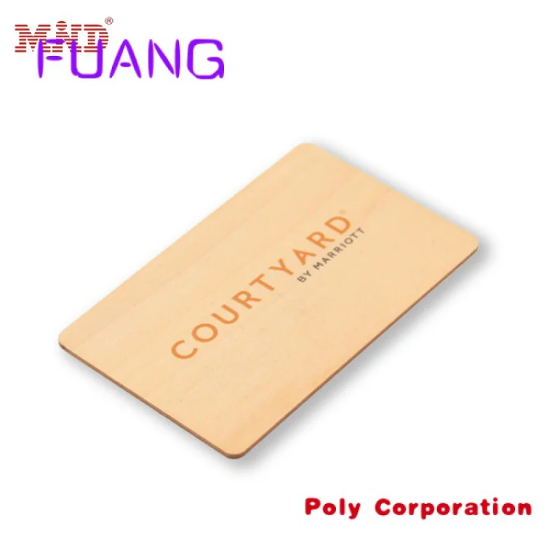 Custom  Recyclable NFC Wooden Card Customized Logo Engraved RFID Bamboo Wood Card For Business