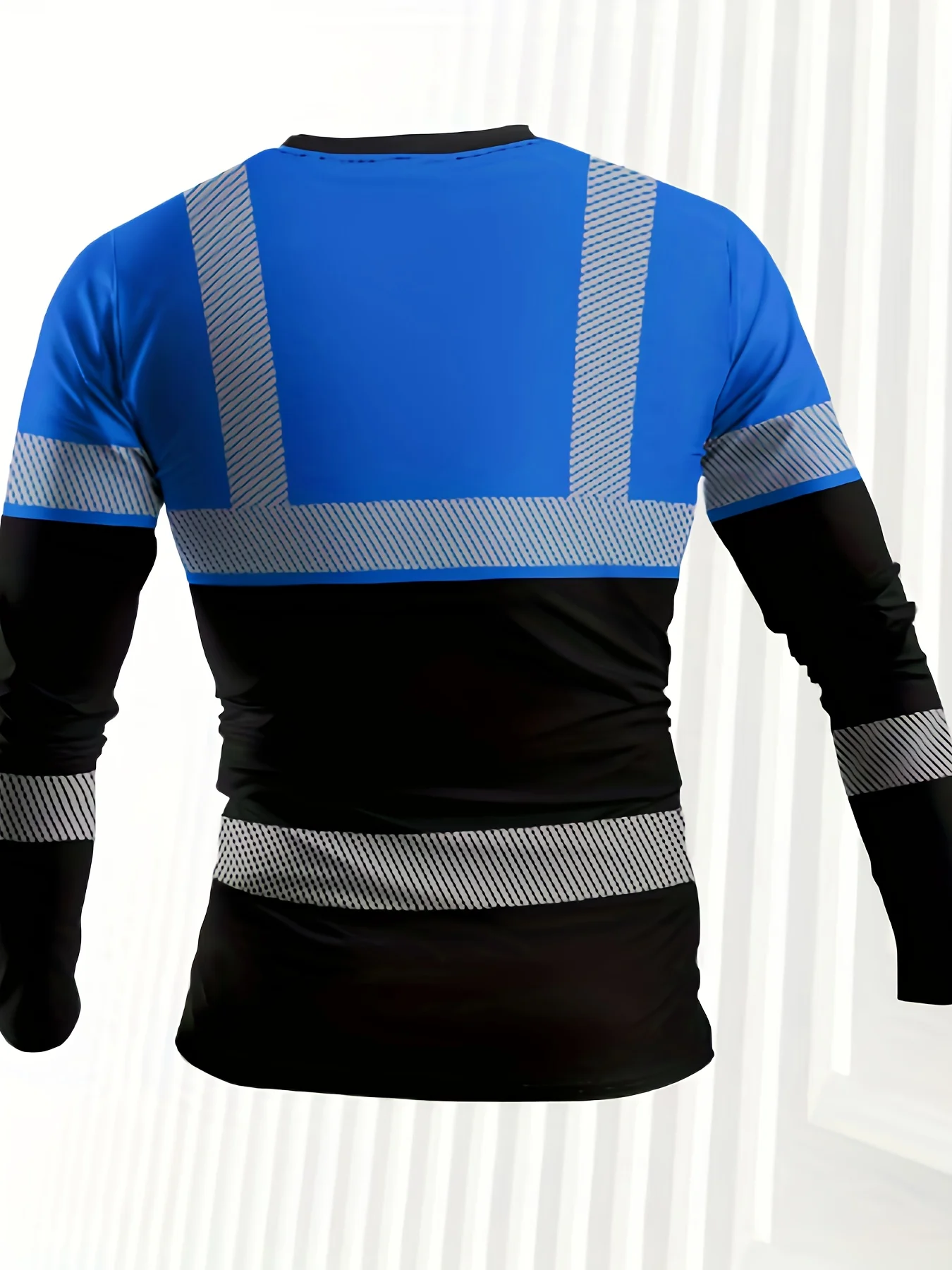 تي شيرت رجالي كاجوال مطبوع رقمي ثلاثي الأبعاد برقبة دائرية وأكمام طويلة يمكن ارتداؤه كطبقة داخلية مع ملابس رياضية في الخريف والشتاء #5