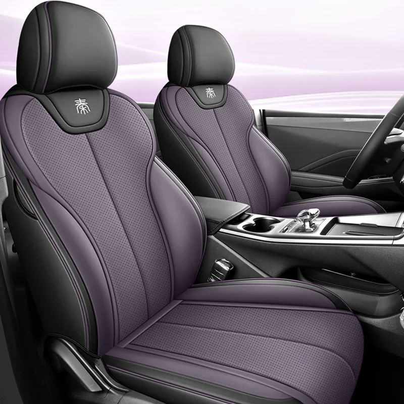 5 Seats Full Surround PU Leather Car Seat Covers Airbag Compatible Auto Cushion Protector for BYD Seal 6 EV