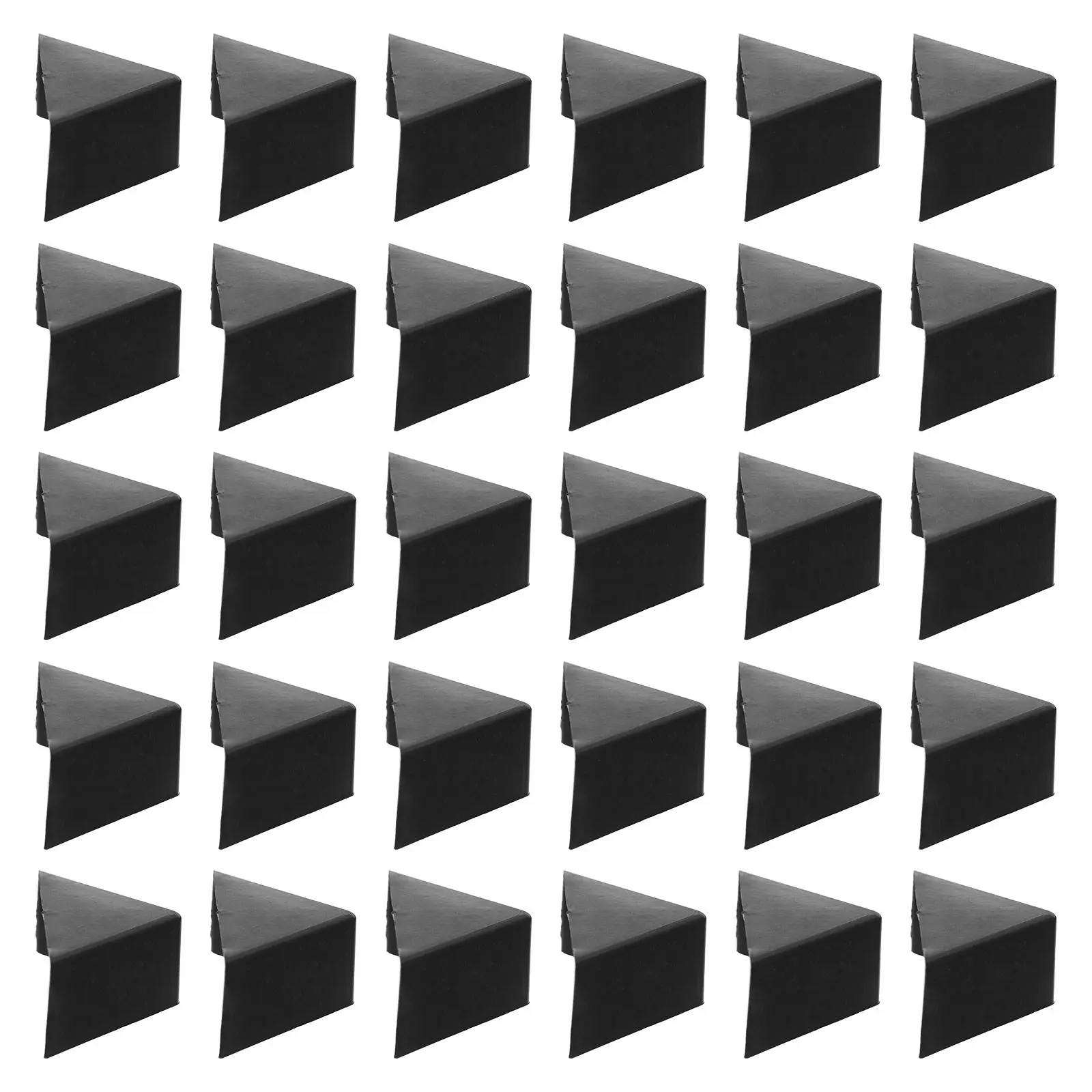 

200Pcs Plastic Frame Corner Protectors Black Triangle Shipping Bumpers for Picture Frame Edge Protection Furniture Door Packing