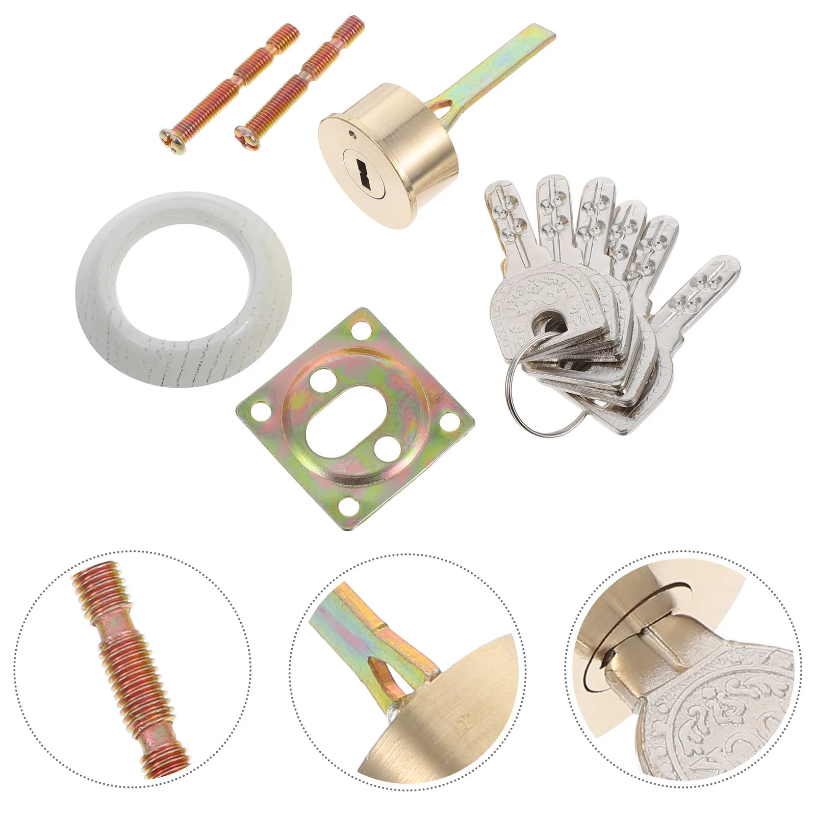 

Copper Lock Core Universal Security Easy Install Anti Theft Door Lock Cylinder Smooth Operation Fire Door Replacement