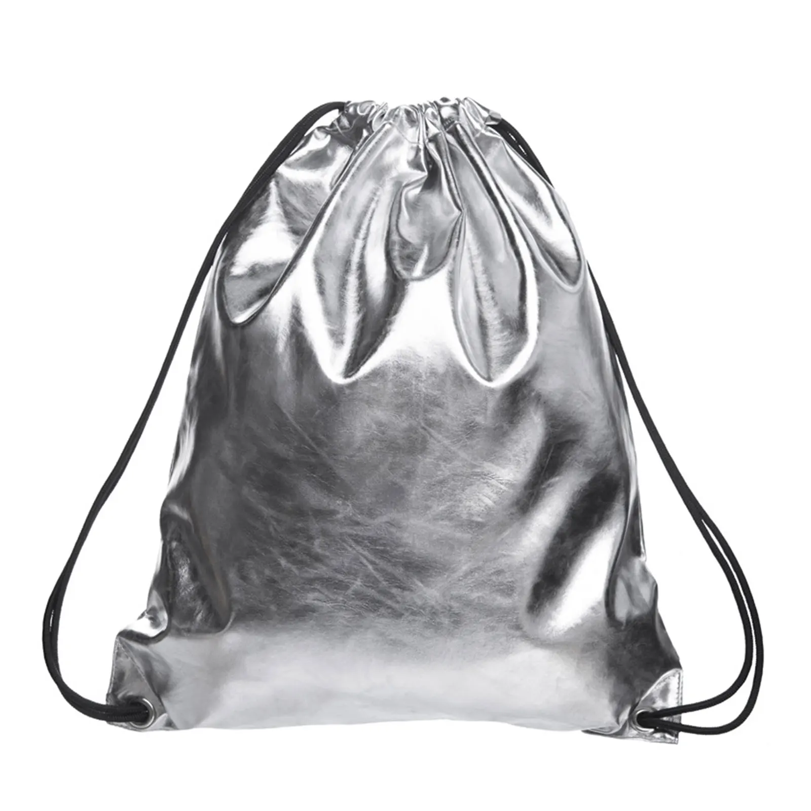 

Metallic Appearance Backpacks Durable And Long-lasting Storage Solution Fashionable Fitness Bag As Shown