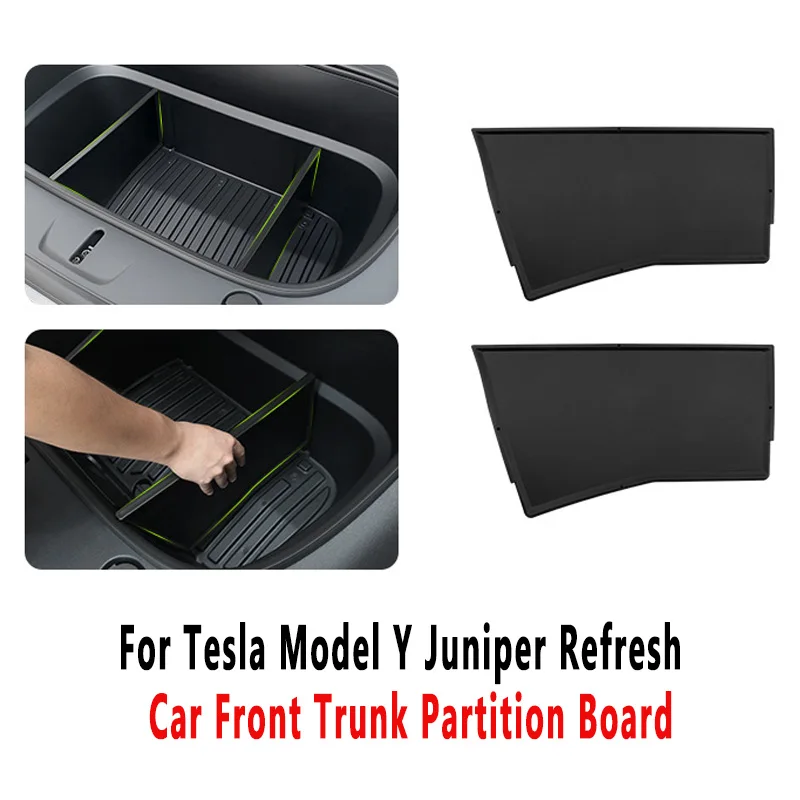 

For Tesla Model Y Juniper Refresh Car Front Trunk Partition Board TPE Storage Divider Board Modification Accessories