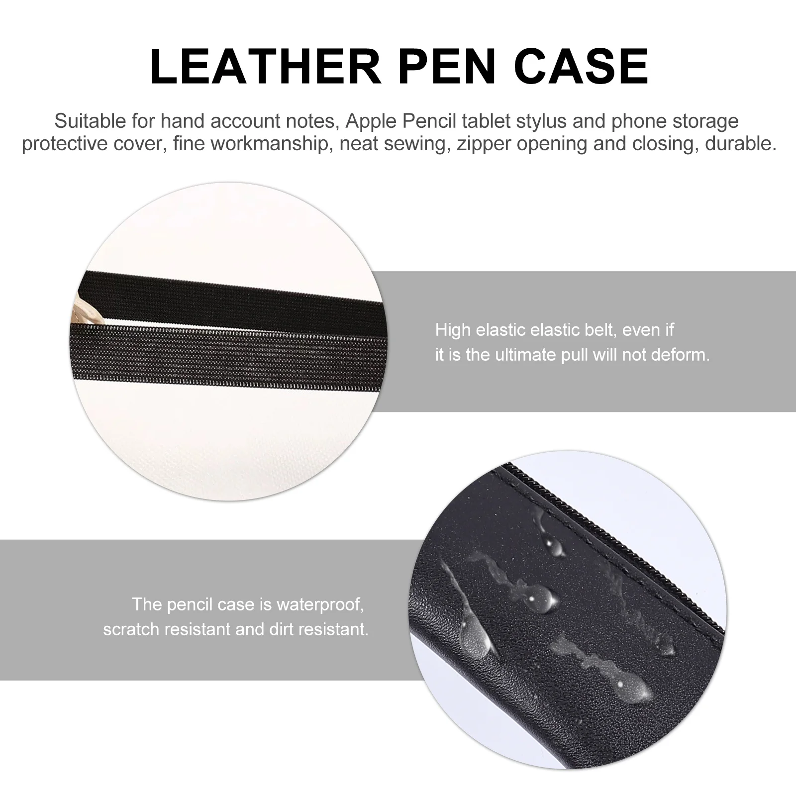 

1Pcs Stylus Pen Protection Case Zipper Sleeve Elastic Band Storage Cover Anti-Drop Compatible for Apple Pencil