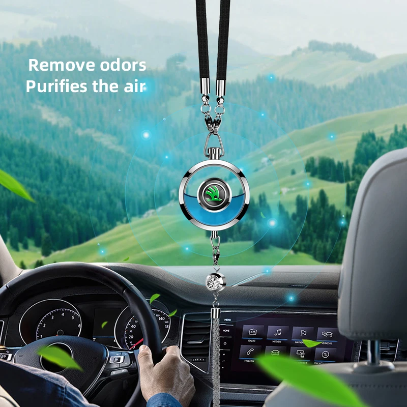 1Pcs Car Perfume Pendant Air Freshener Hanging Diffuser For Skoda Octavia Rapid Kodiaq Karoq Fabia Kamiq Superb Derivative