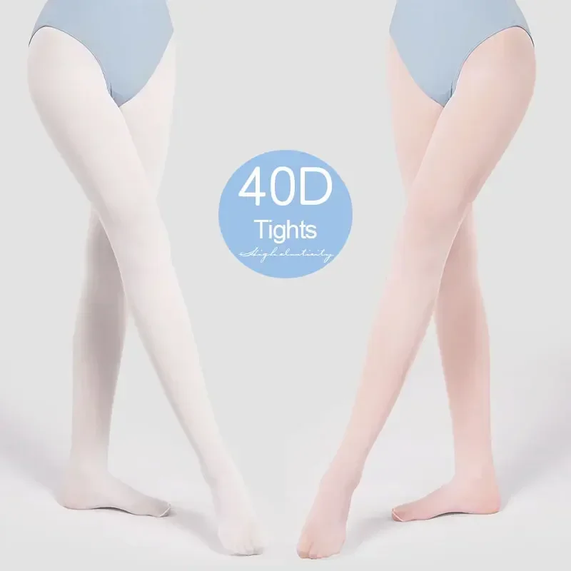 Medias de Ballet, medias de Ballet para niñas y mujeres, pantimedias semiopacas con zona para el pie, mallas de Ballet sin costuras, medias de baile