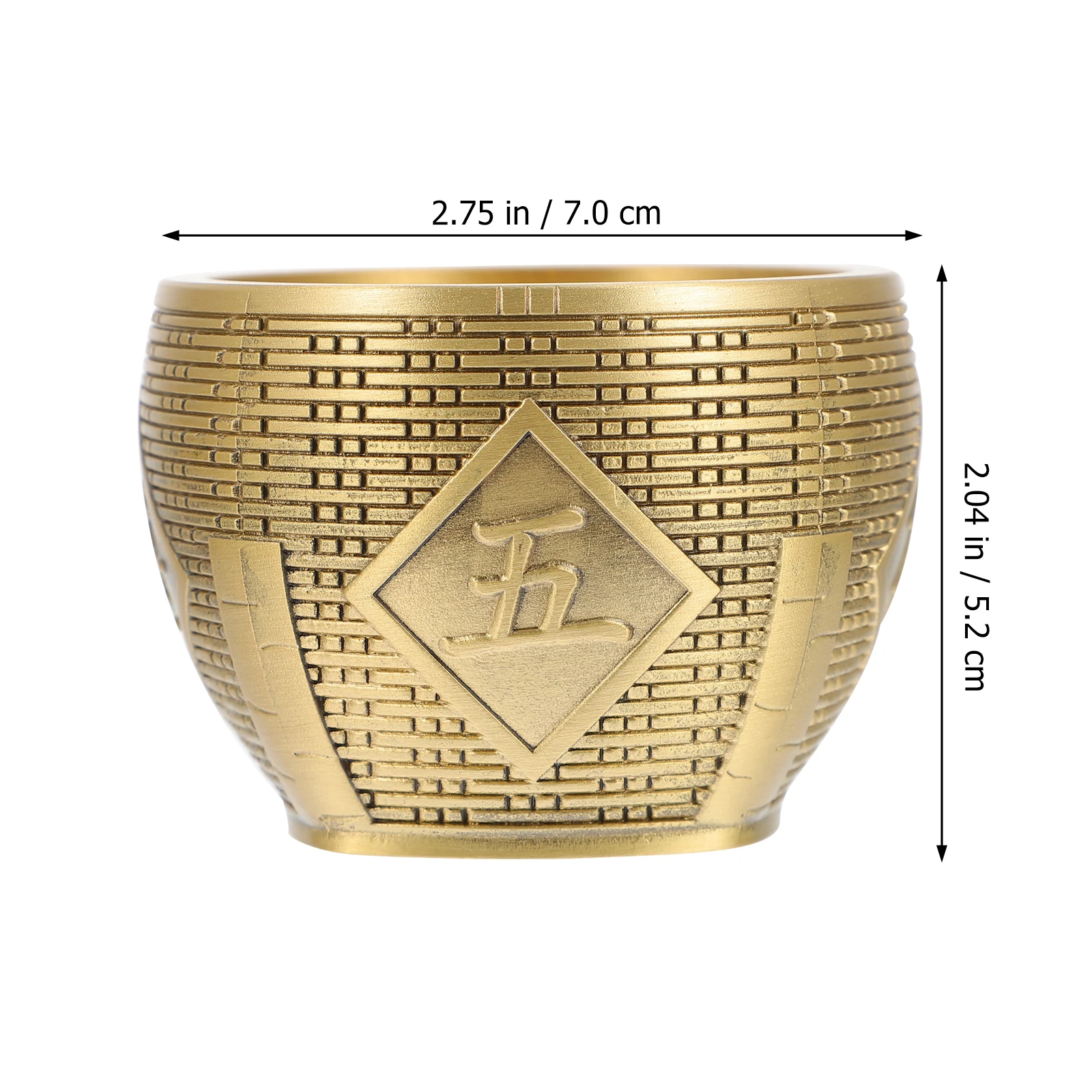 

Brass Feng Shui Decoration Bowl Multi-Functional Incense Burner Ashtray Home Office Ornament Metal Desktop Decor Feng Shui