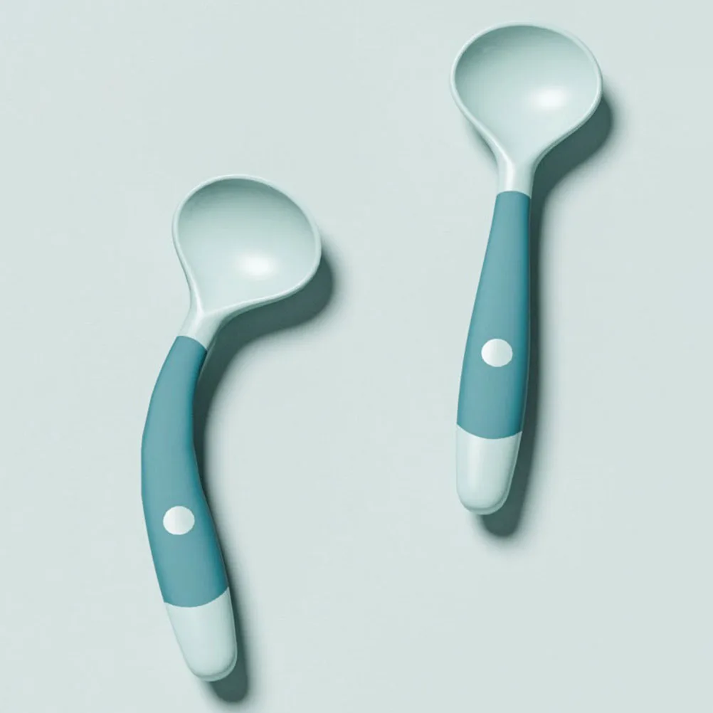 

4Pcs Baby Training Spoon Contoured Handle Plastic Feeding Spoons for Toddlers Infant Newborn Safe Baby Tableware