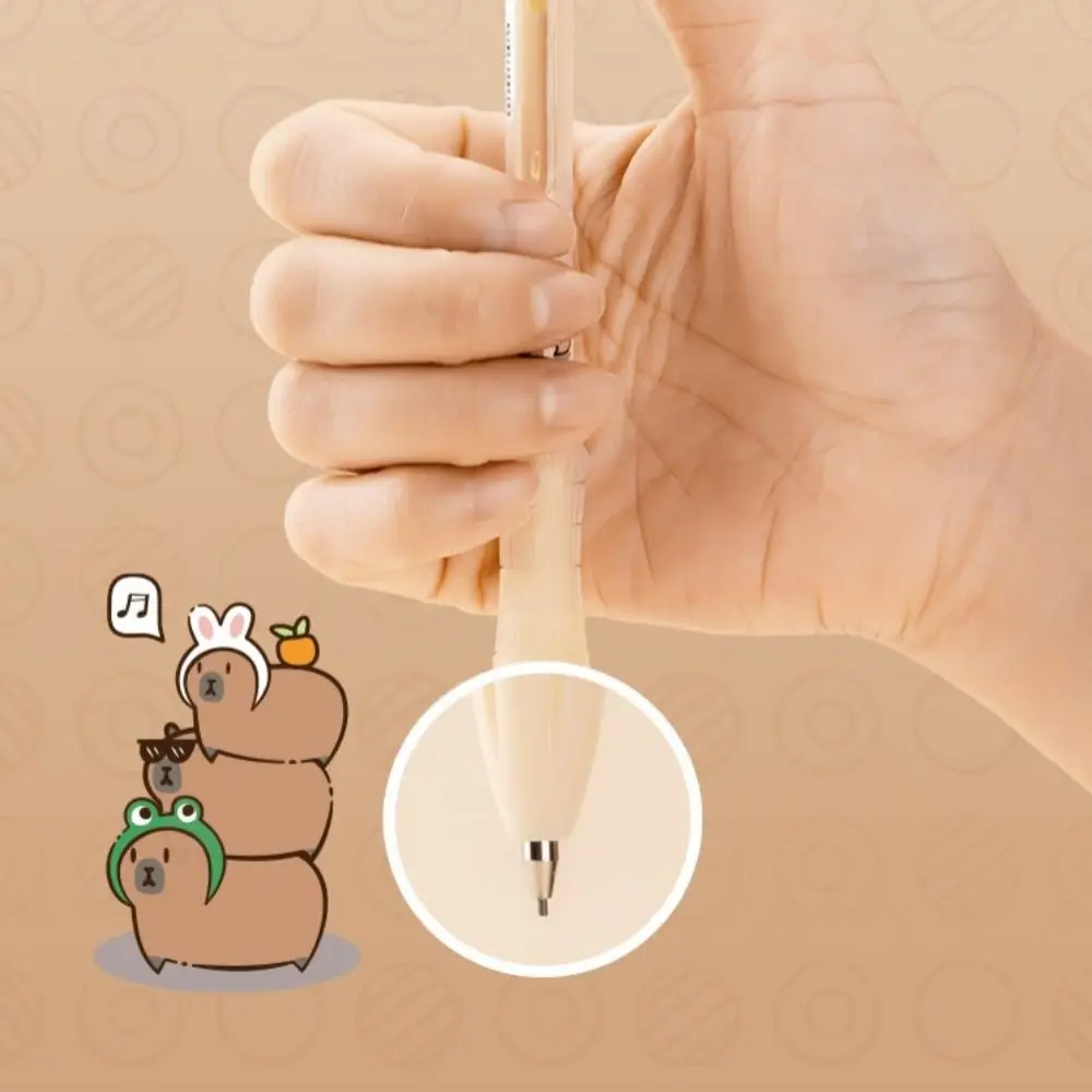 Briefpapier Kawaii Capybara Vulpotlood Esthetische pers Aandrijfpotlood 0,5 mm Schattig automatisch potlood Kantoorbenodigdheden