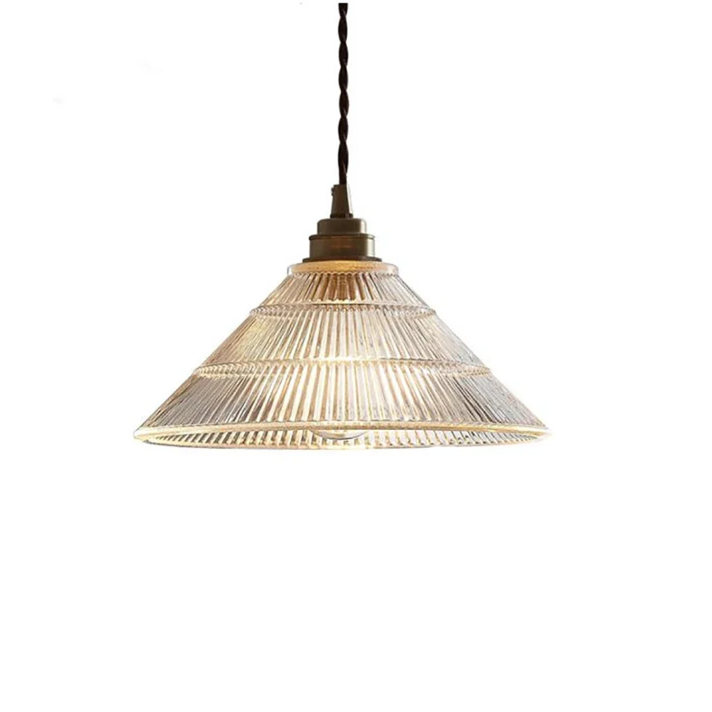 Nordic Japanese simple restaurant chandelier balcony aisle B&B bar retro glass flower chandelier