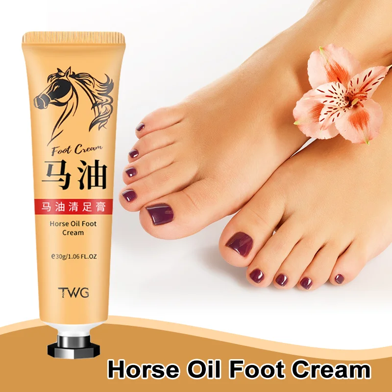 Anti Crack Foot Cream Anti-Drying Smooth Horse Oil Removal Dead Skin Callus Hand Feet Skin Care Autumn Winter Moisturizing Cream