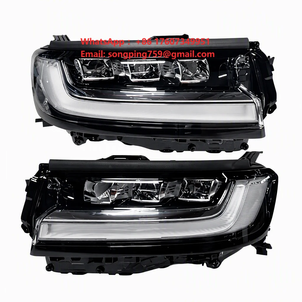New LED Headlight Semi-Assembly for 2022 2023 2024 2025 Land Cruiser LC300 Front Headlamps 12V