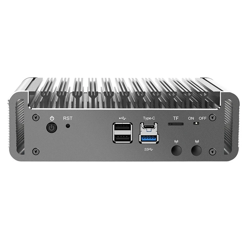 4x i226-V 2.5G LAN Fanless Firewall Mini PC 12th Gen Intel Celeron J6413 Soft Router 2*NVMe 2*SATA Proxmox Computer ESXi AES-NI
