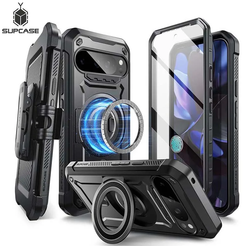 SUPCASE For Google Pixel 9 Pro XL Phone Case UB Pro Mag Full-Body Rugged Magnetic Phone Case with Built-in Screen Protector