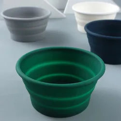 Yaqi White Color Collapsible Silicone Shaving Bowl For Travel