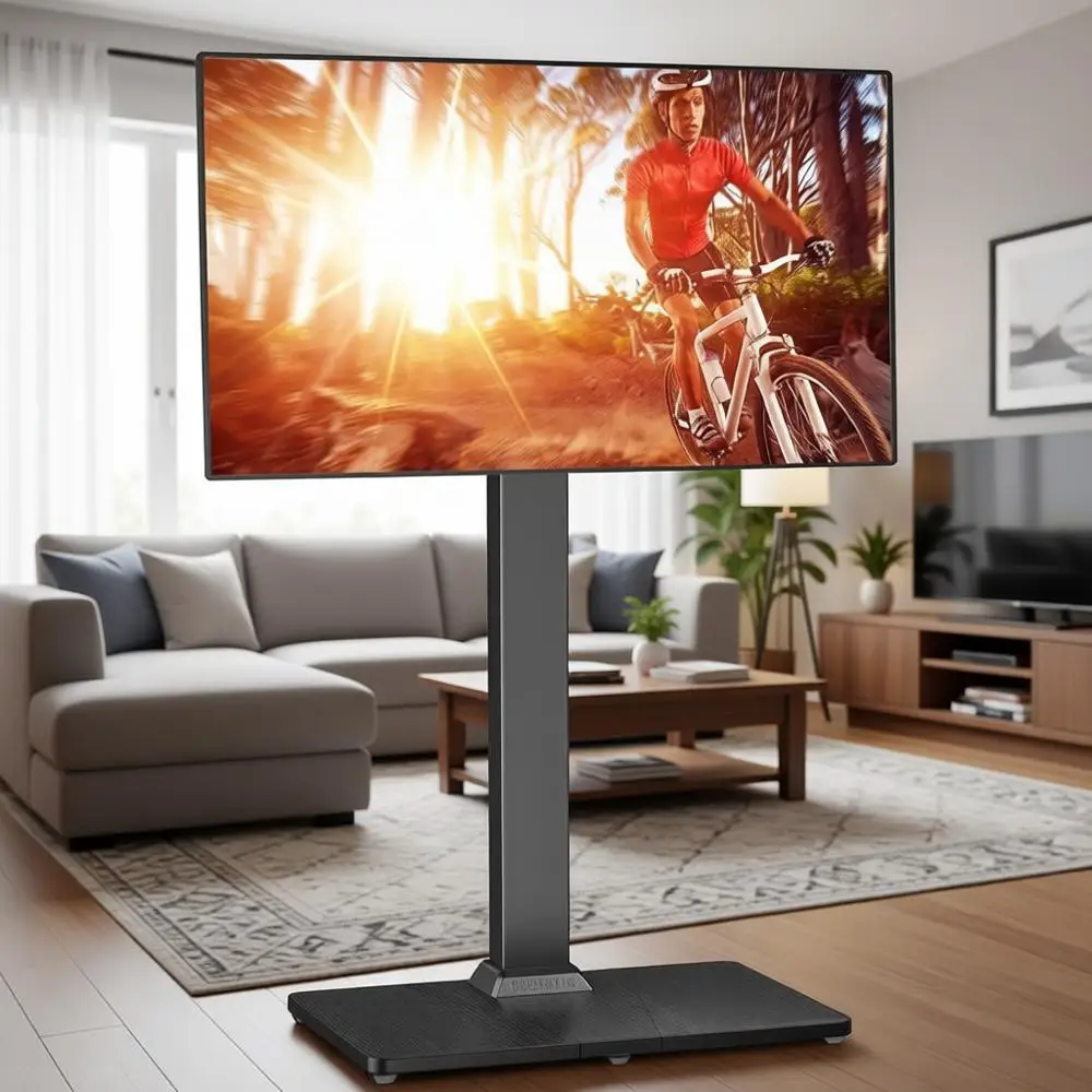 

Универсальная подставка для телевизоров 32-70 дюймов, регулируемая высота, поворотное основание, дизайн под дерево, максимальный VESA 400x400 мм