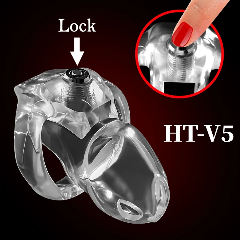 Holy Trainer V5 Resin Click&Lock Chastity Cage Male Cock Cage 4Size Penis Ring Adult Urethral Lock Bondage Belt Sex Toys Genuine