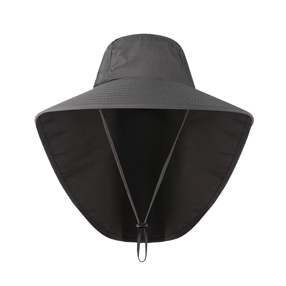 

Uv Protection Sun Hat for Men Women Wide Brim Bucket Hat with Earflaps and Chinstrap Outdoor Sports Cap Hiking Fishing Sailing