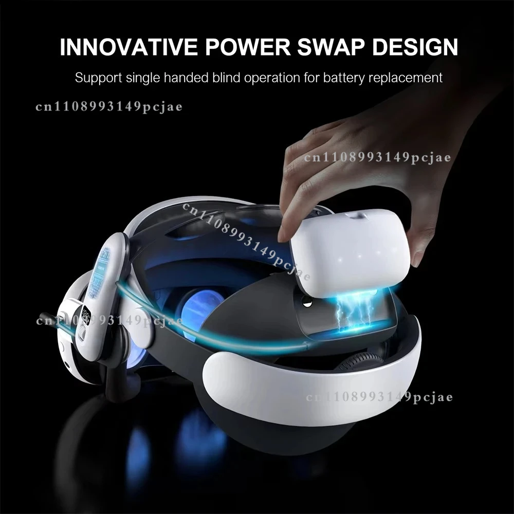 BOVR S3 Pro 10000mAh Battery Head Strap for Meta Quest 3/Quest 3S with Head Air Conditioning VR Accessories Enhance Support