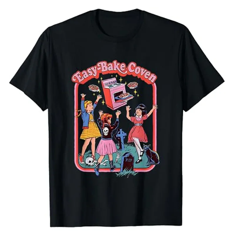 Easy Bake Coven Retro Halloween 90s T-Shirt Gifts Bakers Graphic Tee Tops Baking Cakes, Cookies, Pastries Costume Holiday Outfit