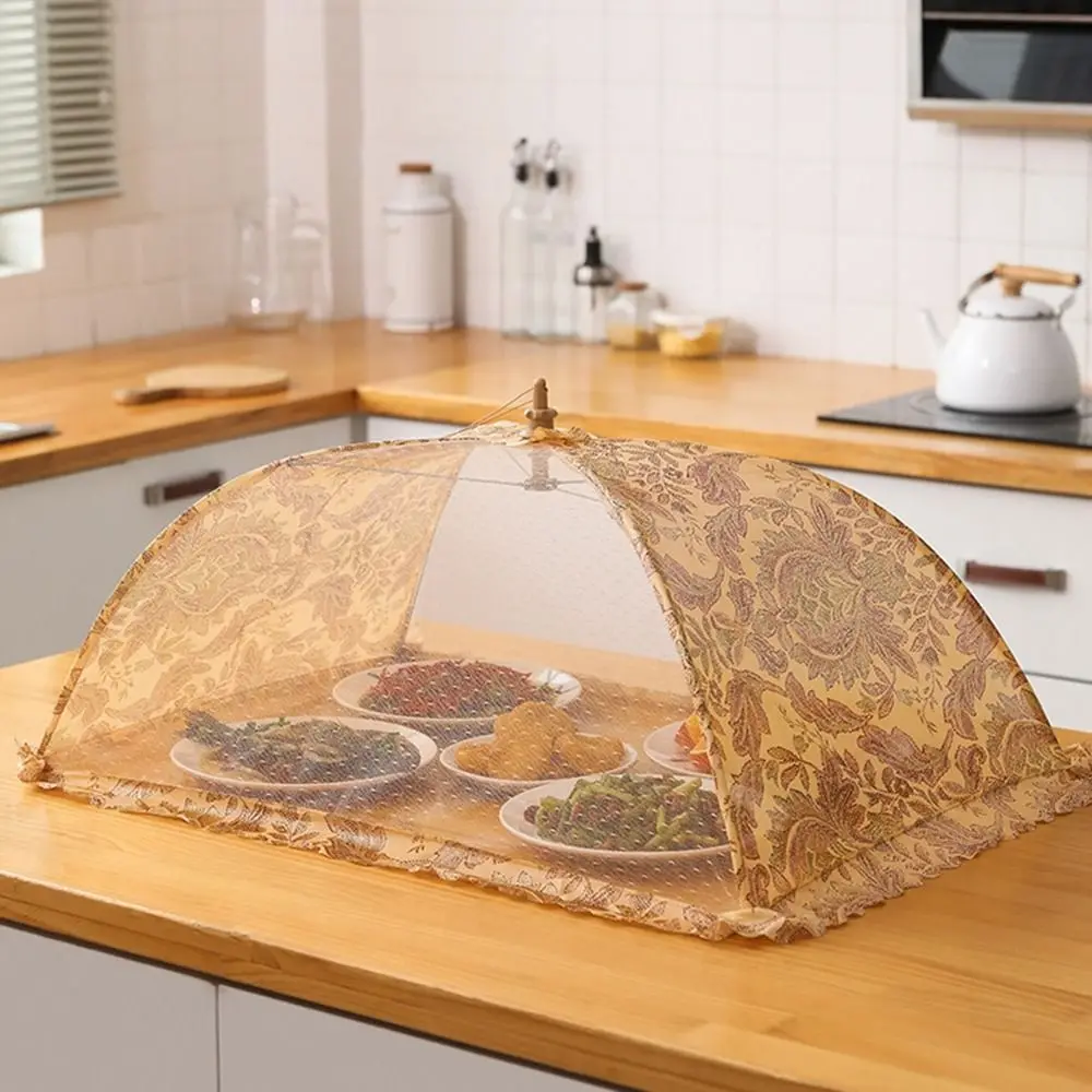 Dustproof Stain Proof Dining Table Lace Fabric Food Net Anti Mosquito Kitchen Gadgets Food Cover Food Lid Table Cover