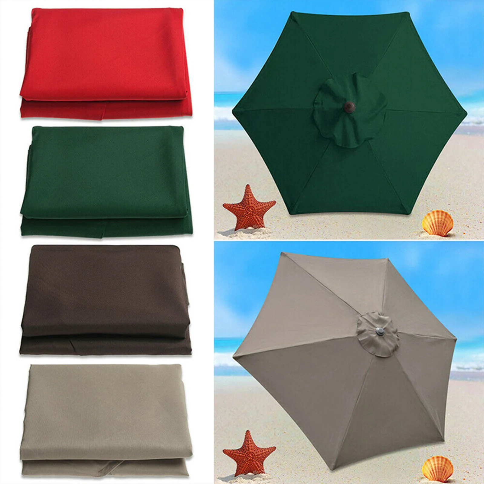 Sun shadecloth guarda-chuva substituição dossel vela à prova dwaterproof água guarda-sol piscina pátio ao ar livre capa de chuva uv dever natação