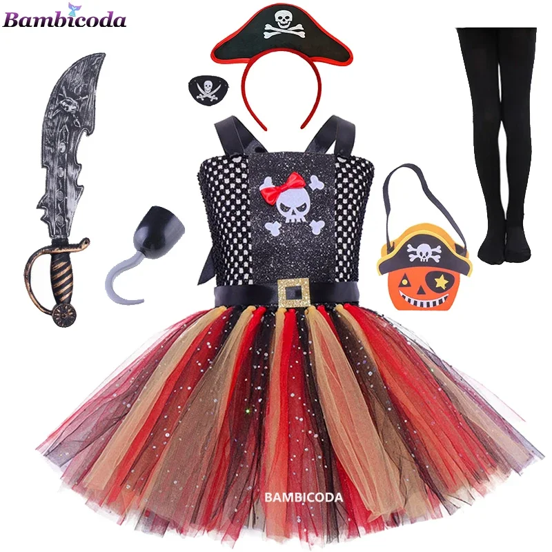 

Children pirate costumes girls kids wonderasia Infantil fancy dress cosplay clothing Halloween Carnival party girl Kids' Dresses