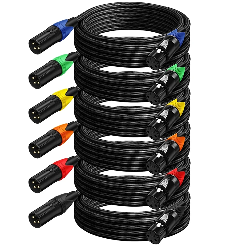 ชายหญิงสําหรับ Professional การบันทึกสาย Balanced Mixer เครื่องขยายเสียงลําโพง Live ไมโครโฟนสายลําโพง