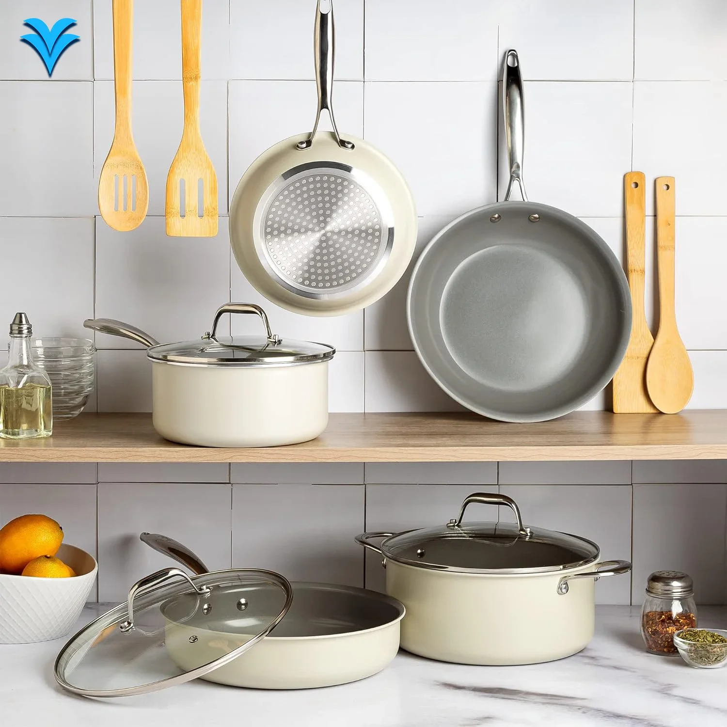 

FACTORY Wholesale 12 Pcs Milk Bucket Cooking Pots Set Kitchen Pots Nonstick Kitchen Utensils Cookware Sets Induction Bottom