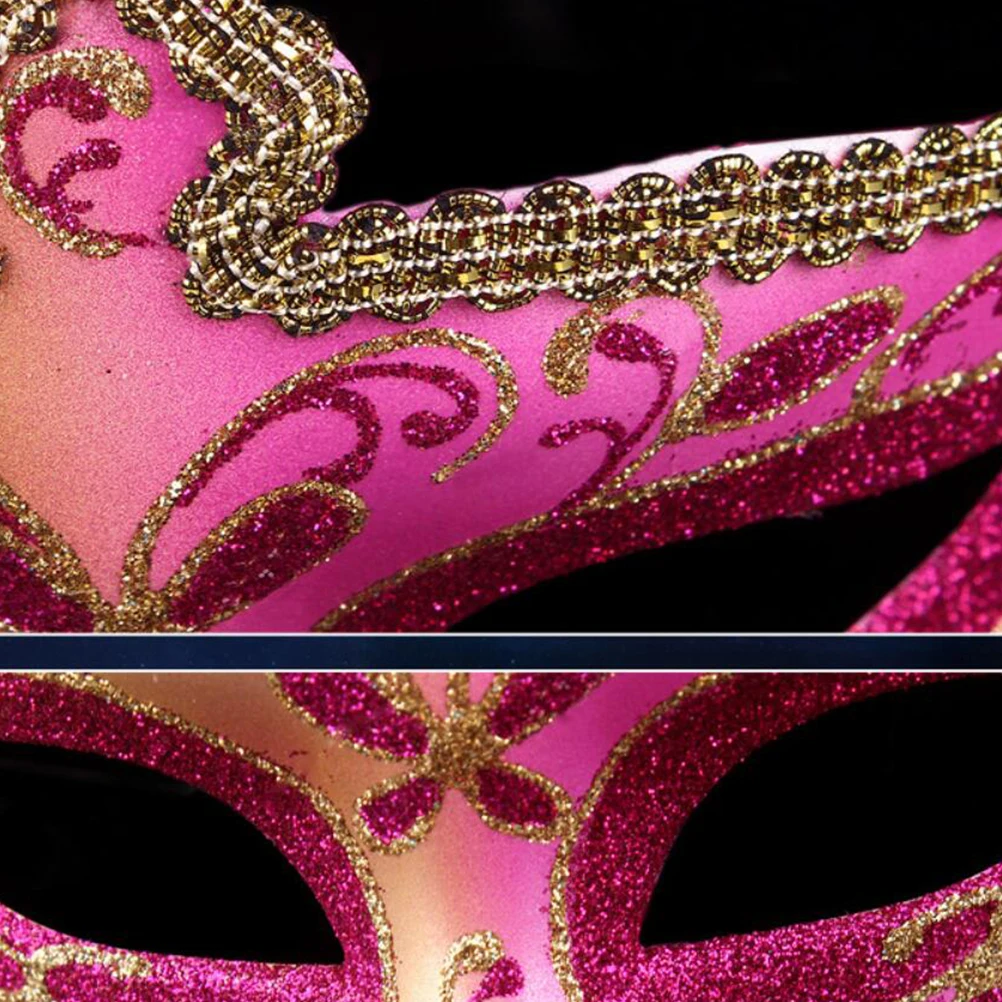 

Half Face Mask Cosplay Halloween Dance Makeup Prop Elegant Masquerade Kids Prom
