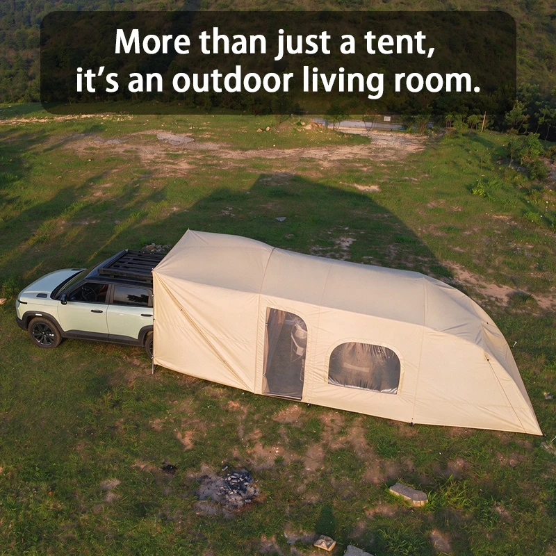 Car Camping Air Tent Waterproof Inflatable Automatic Tent Outdoor Camping Self-driving Road Trip Car Tail Gate Tent for 4 People