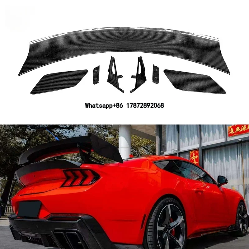 Dry Carbon Fiber Spoiler Wing for  Mustang S650 2024+ Upgrade to SC Sport Style Rear Spoiler Car Bumper Sport Style